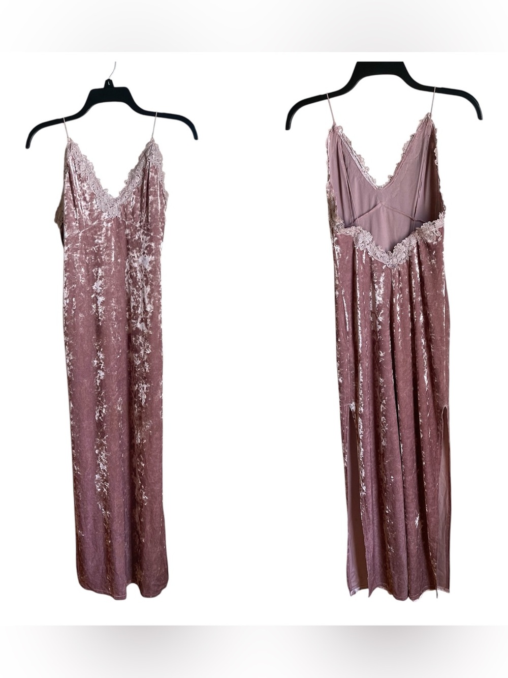 Tobi Velvet Lace Formal Rose Pink Dress Size Small